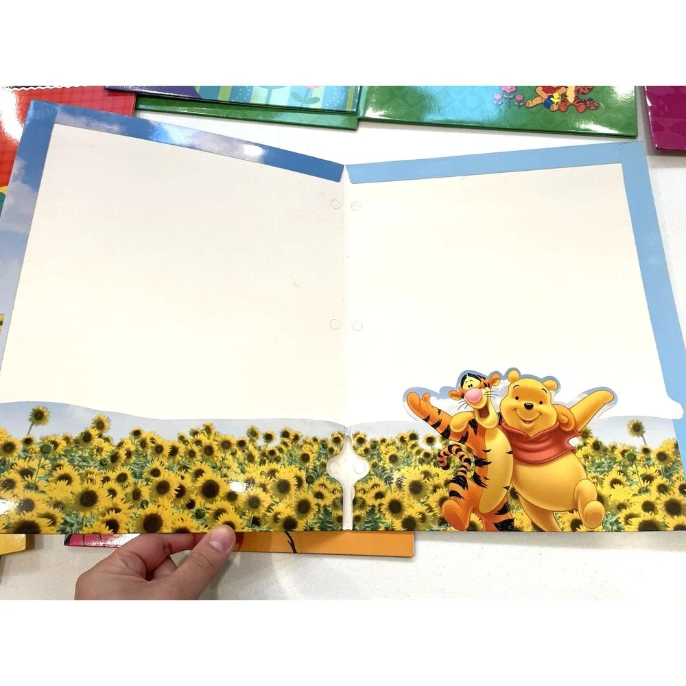 Vintage Pen Tab Disney Winnie The Pooh School Folder Lot of 13 Piglet Tigger Y2K